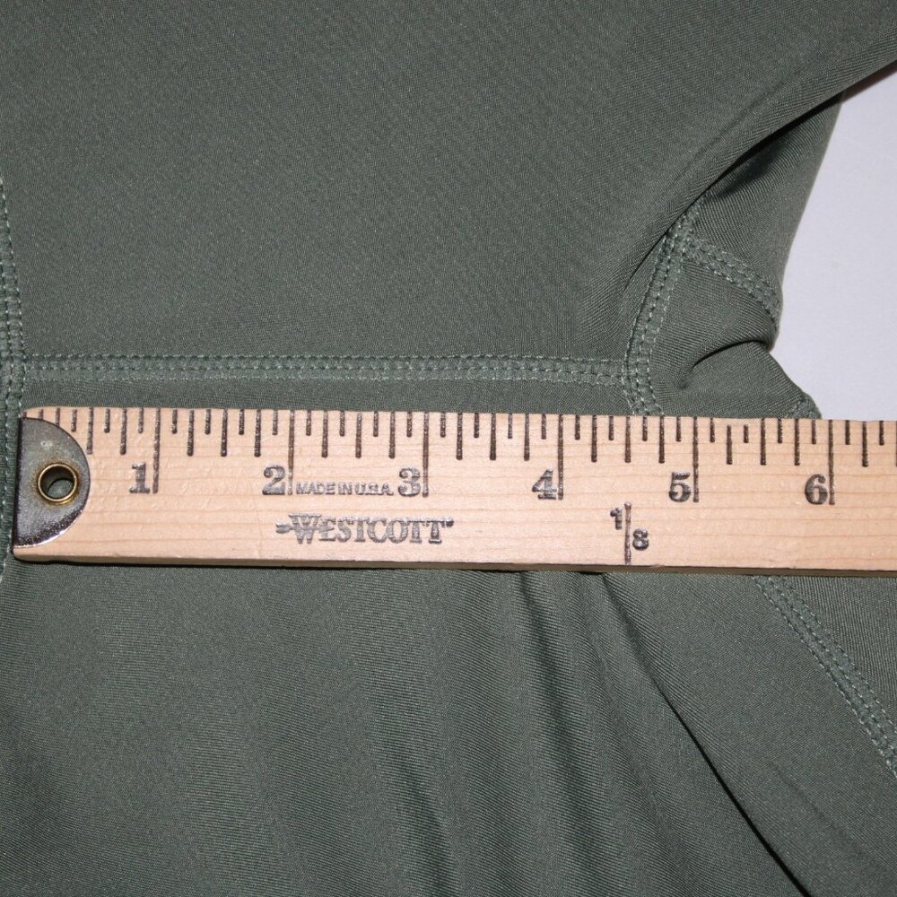 NYL AW Crop Pant Sz M x 27 Green Pull On Pockets Polyester Spandex AW Capri - Picture 15 of 16